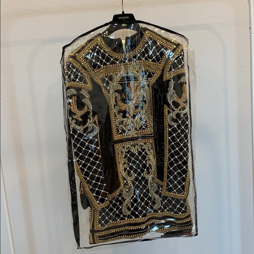 Balmain X H&M embellished dress| read listing